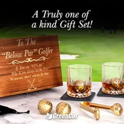 : Funny Golf Gifts For Men - Him | Husband | Friend - Whiskey Glass Set Engraved ‘To The “Below Par” Golfer”’ Gi Fts For Birthday - Christmas - Friend - Bachelors Party - Anniversary -Kitchen Island Sale 51MNuSN04OL