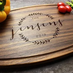 Personalized Cutting Board, Handmade Cutting Board - Personalized Gifts - Wedding Gifts For The Couple, Christmas Gifts, Gift For Parents, Anniversary Gift (6. #4 Couple Romantic Heart Design) -Kitchen Island Sale 51MNue4e2FL