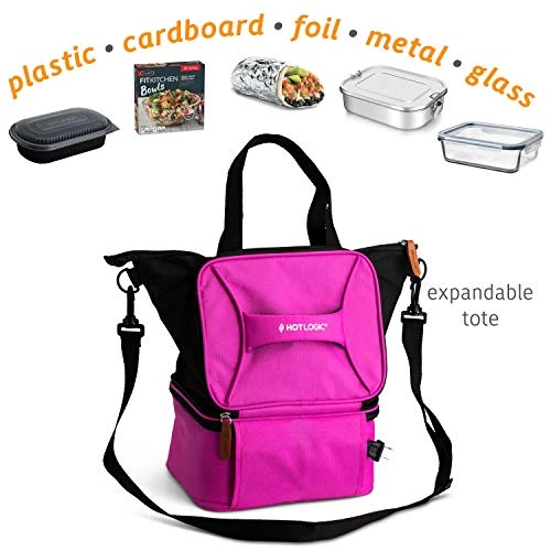 OtLogic 16801174-PK Food Warming Tote Lunch Bag Plus 12V, Pink 2 OtLogic 16801174-PK Food Warming Tote Lunch Bag Plus 12V, Pink - Image 2