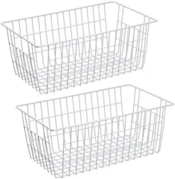 Freezer Baskets Wire Storage Baskets Closet Baskets Bin Farmhouse Organizer Storage Bins Organization Storage For Home, Office, Bathroom, Pantry -Set Of 2, 15.7" -Kitchen Island Sale 51MXLuPczcL. AC