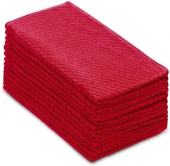 Euro Café Set Of 12 Waffle Weave Pure Cotton Super Absorbent Multipurpose Kitchen Towels, Dishcloths, Tea Towels White -Kitchen Island Sale 51N0aR50auL. AC