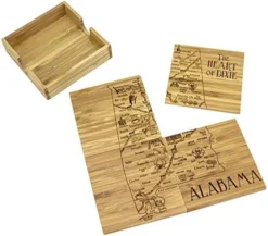 Florida State Puzzle 4 Piece Bamboo Coaster Set With Case -Kitchen Island Sale 51NCLmgkEL. AC