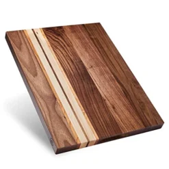 , Large Walnut/Cherry/Maple Wood Cutting Board For Kitchen, Charcuterie Wooden Board, Sorting Compartment, Reversible 17x13x1.1 In (Gift Box Included)