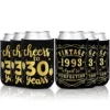 Heers To 30 Years Can Sleeves Vintage 1993 30th Birthday Party Decorations For Men Supplies Can Cover Sleeves Black And Gold Neoprene Sleeves For Soda Can Beverage Set Of 12