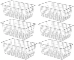 Freezer Baskets Wire Storage Baskets Closet Baskets Bin Farmhouse Organizer Storage Bins Organization Storage For Home, Office, Bathroom, Pantry -Set Of 2, 15.7" -Kitchen Island Sale 51Nub6KgN3L. AC