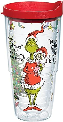 Tervis Dr. Seuss Grinch Christmas Quote Made In USA Double Walled Insulated Tumbler Cup Keeps Drinks Cold & Hot, 24oz, Classic 5 Tervis Dr. Seuss Grinch Christmas Quote Made In USA Double Walled Insulated Tumbler Cup Keeps Drinks Cold & Hot, 24oz, Classic - Image 5