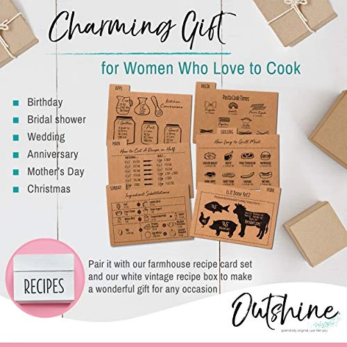 Premium Kraft Recipe Cards Dividers 4x6 With Tabs (Set Of 24) | Recipe Box Dividers Made Of Thick Cardstock | Includes 28 Adhesive Labels And Printed Cooking Tips | Best Kitchen Gift 5 Premium Kraft Recipe Cards Dividers 4x6 With Tabs (Set Of 24) | Recipe Box Dividers Made Of Thick Cardstock | Includes 28 Adhesive Labels And Printed Cooking Tips | Best Kitchen Gift - Image 5