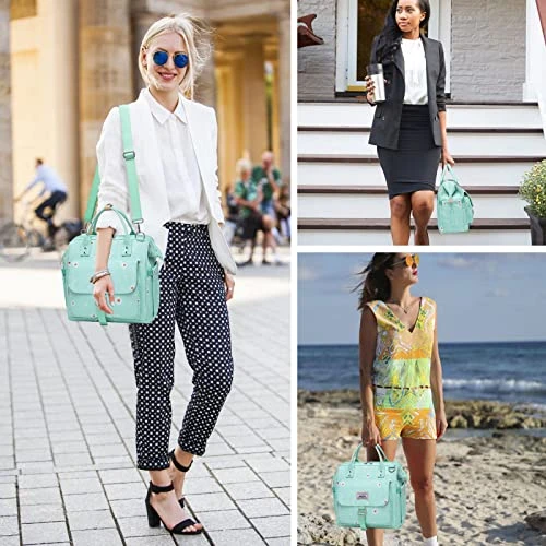 Weiatas Lunch Bag For Women Large, Insulated Leakproof Lunch Box, Reusable Wide-Open Lunch Tote Cooler Bag Lunch Purse With Shoulder Strap For Work, Beach, Picnic (Green) 4 Weiatas Lunch Bag For Women Large, Insulated Leakproof Lunch Box, Reusable Wide-Open Lunch Tote Cooler Bag Lunch Purse With Shoulder Strap For Work, Beach, Picnic (Green) - Image 4