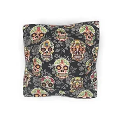 Sugar Skull Microwave Bowl Cozy Día De Muertos Reversible Microwaveable Pot Holder Day Of The Dead Bowl Holder Day Of The Dead Kitchen Linens Skull Home Decor Gifts Under 10 Halloween Hostess Gift -Kitchen Island Sale 51Oaj5MbhjS