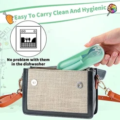 9 Pieces Toddler Utensils Stainless Steel Fork And Spoon Safe Baby Silverware Set, Kid Safe Utensils Children's Flatware Kids Cutlery Set With Round Handle For LunchBox (Blue, Green, Pink)