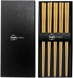 Stainless Steel Chopsticks - Multicolor Reusable Chopsticks - 5 Pairs Dishwasher Safe Metal Chopsticks - Easy To Use - Square Lightweight Chop Sticks - Gift Set 14 Stainless Steel Chopsticks - Multicolor Reusable Chopsticks - 5 Pairs Dishwasher Safe Metal Chopsticks - Easy To Use - Square Lightweight Chop Sticks - Gift Set -Kitchen Island Sale 51OuM7VGC L. AC