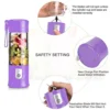 Blend Portable Blender Jet For Shakes And Smoothies, USB Rechargeable Travel Juicer Cup Electric Mini Personal Size Blenders Frozen Fruit Ice Mixer Baby Food Mixing Machine With 6 Blades For Sports Travel And Outdoors 13.5oz (Purple)