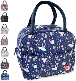 Waterproof Insulated Reusable Lunch Bag Food Drinks Container With Front Padded Pocket Double Zippers For Kids Men Women Work School Picnic Butterflies -Kitchen Island Sale 51PZVZMMGXL. AC