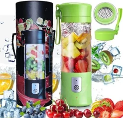 Blend Portable Blender Jet For Shakes And Smoothies, USB Rechargeable Travel Juicer Cup Electric Mini Personal Size Blenders Frozen Fruit Ice Mixer Baby Food Mixing Machine With 6 Blades For Sports Travel And Outdoors 13.5oz (Purple) 14 Blend Portable Blender Jet For Shakes And Smoothies, USB Rechargeable Travel Juicer Cup Electric Mini Personal Size Blenders Frozen Fruit Ice Mixer Baby Food Mixing Machine With 6 Blades For Sports Travel And Outdoors 13.5oz (Purple) -Kitchen Island Sale 51PcOd7aRaL. AC