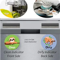 Sloth Stuff-Dishwasher Magnet Clean Dirty Sign -Double Sided Magnet Flip With Magnetic Plate For Any Dishwasher-Funny Signs Kitchen Gifts For Women Mom Kids -Kitchen Island Sale 51PdwWf9f4L