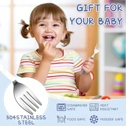 9 Pieces Stainless Steel Toddler Forks, Baby Forks, Kids Forks, For Self Feeding Metal Forks Boys Girls Small Training Forks For Children Cutlery Forks With Round Handle Safe Flatware 9 9 Pieces Stainless Steel Toddler Forks, Baby Forks, Kids Forks, For Self Feeding Metal Forks Boys Girls Small Training Forks For Children Cutlery Forks With Round Handle Safe Flatware -Kitchen Island Sale 51PmGM8sgFL
