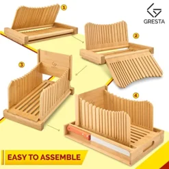 Bread Slicer, Bread Slicer For Homemade Bread, Bread Cutter, Bread Slicing Guide With 3 Different Sizes- Comes With A Bread Knife For Homemade Bread And A Mesh Bag -Kitchen Island Sale 51PrOGv3SsL