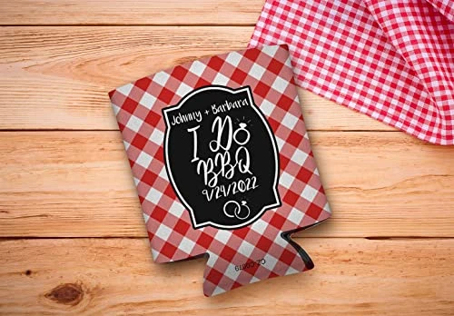 I Do BBQ Wedding Favors Custom Text Save-the-Dates 48-pack Customized Can Coolies Drink Coolers Red 6 I Do BBQ Wedding Favors Custom Text Save-the-Dates 48-pack Customized Can Coolies Drink Coolers Red - Image 6