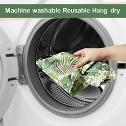 TOGETRUE Plastic Bag Holder, Wall Mount Plastic Bag Organizer Dispenser, Heavy Duty Grocery Bag Storage Holder, Hanging Shopping Bag Holder For Home Kitchen Camper (Green Leaves 2 Pcs) -Kitchen Island Sale 51Q4HkSaTsL