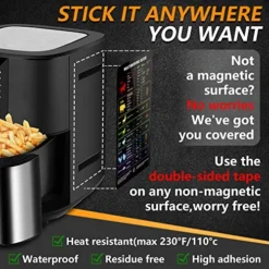2 Pack Air Fryer Magnetic Cheat Sheet Set,Air Fryer Accessories Cook Times Sheet For Kitchen,Fryer Sheet Quick Reference Guide,Air Fryer & BBQ Smoker Accessories With Cook Time Recipe Card. -Kitchen Island Sale 51Q68nz5HsL