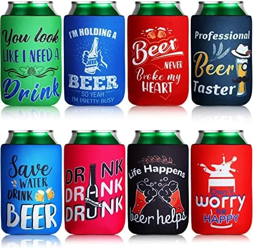 Beer Can Sleeves Beer Can Coolers Funny Quotes Neoprene Drink Cooler Sleeves For Cans And Bottles (4.9 X 3.7 Inch, 8) 5 Beer Can Sleeves Beer Can Coolers Funny Quotes Neoprene Drink Cooler Sleeves For Cans And Bottles (4.9 X 3.7 Inch, 8) - Image 5