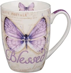Blessed Butterfly Mug – Botanic Purple Butterfly Coffee Mug W/Jeremiah 17:7, Bible Verse Mug For Women And Men – Inspirational Coffee Cup And Christian Gifts (12-ounce Ceramic Cup) -Kitchen Island Sale 51QVZBJ43S. AC