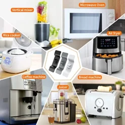 6 PCS Cord Organizer For Appliances, Cord Wrap Cords Holder Cable Organizer Wrapper Tidy Wire Rope Storage Stick On Kitchen Appliances Mixers, Coffee Maker, Pressure Cooker And Air Fryer -Kitchen Island Sale 51QegfSgW9L