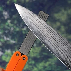 5" Diamond Pocket Sharpener Knife Sharpener Folding Knife Garden Tools Sharpening 400/600 Grit Double Sided Sharpening Stone For Kitchen, Garden, Outdoor Tools (Orange) -Kitchen Island Sale 51QmtWIW8JL