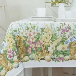 Ming Bunnies Fabric Easter Tablecloth, Spillproof Indoor/Outdoor Spring And Easter Table Cloth (Blooming Bunnies, 60" X 120" Rectangular) -Kitchen Island Sale 51Qw8cYgBQL. AC 1