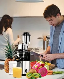 Compact Slow Centrifugal Juicer - For Vegetables And Fruits (Silver) -Kitchen Island Sale 51R3kz9nSGL