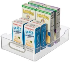 Cabinet/Drawer High Wall Storage Bin - 14" X 5", Clear/Gray, Ideal For Kitchen Organization, Pantry Storage, Fridge Organizing -Kitchen Island Sale 51RTixigpyL. AC