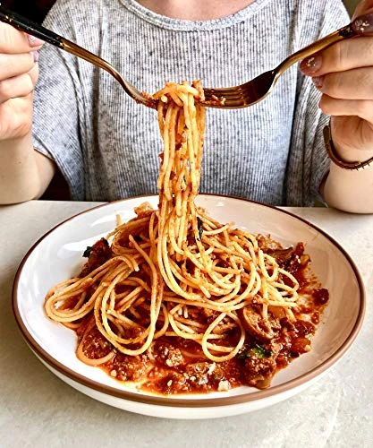 Ora Ceramic Large Pasta Bowls 30oz, Set Of 4 - Serving, Salad, Dinner, Etc Plate/Wide Bowl - Microwave, Oven, Dishwasher Safe Kitchen Dinnerware - Modern Porcelain Stoneware Dishes, Vanilla White 5 Ora Ceramic Large Pasta Bowls 30oz, Set Of 4 - Serving, Salad, Dinner, Etc Plate/Wide Bowl - Microwave, Oven, Dishwasher Safe Kitchen Dinnerware - Modern Porcelain Stoneware Dishes, Vanilla White - Image 5