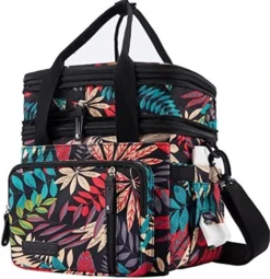 Dult Lunch Box For Work, Expandable Large Lunch Bags For Women Men, Leakproof Double Deck Lunch Box Cooler Tote Bag With Removable Shoulder Strap (Grey) -Kitchen Island Sale 51RffyXl6UL. AC