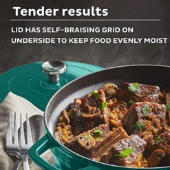 , 6-Quart 1500W Electric Round Dutch Oven, 5-in-1: Braise, Slow Cook, Sear/Sauté, Cooking Pan, Food Warmer, Enameled Cast Iron, Free App With 50 Recipes, Perfect Wedding Gift, Green -Kitchen Island Sale 51S0zjaverL