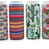 Arty Girl Kim Slim Can Coolers - Neoprene Insulated Slim Can Cooler For Tall Skinny 12oz Cans Like Truly Hard Seltzers And Red Bull - 4 Pack Camper