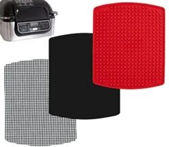 Ir Fryer Reusable Liner Accessories For Ninja Foodi Grill 5-in-1 AG301, Air Fryer 4qt Ninja Foodi Accessories, Heat Resistant Liners, Food Safe, Easy Clean Silicone Mat For Air Fryer By INFRAOVENS