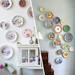 8inch Dish Display Plate Hangers, 10-Pack Plate Spring Hook Holder Hanging Wire For The Wall Home Decoration, Compatible Decorative Plates, Antique China, Antique Plates And Art -Kitchen Island Sale 51SC6pwhVyL