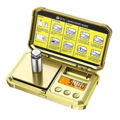 Digital Pocket Scale, 200/0.01g Digital Grams Scale, Mini Jewelry Scale Gold Scale With Tare Function, 50g Calibration Weight, 6 Units, LCD Backlit Display, For Food, Jewelry, Coins, Gold