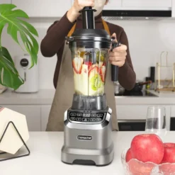 AMZCHEF Smoothie Countertop Blender, 1800 W Professional Blender For Kitchen With 600ml Travel Bottle, High-Speed Blender For Shakes, Smoothies, Ice Crushing, Frozen Fruits(Update) -Kitchen Island Sale 51SkSoLT9fL