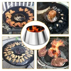 BBQ Whirlpool For Weber 22 Inch Kettle And Smokey Mountain 22, Charcoal Briquet Holders For Big Green Egg, Kamado Joe, Stainless Steel BBQ Kettle Grill Accessories -Kitchen Island Sale 51SvOHC0NEL