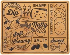 Charcuterie Board With Recessed Handles, Reversible Kitchen Cutting Board For Entertaining And Meal Prep, Decorative Wood Cheese Board, 11-inch X 14-Inch, Bamboo -Kitchen Island Sale 51T sMFBXfL. AC