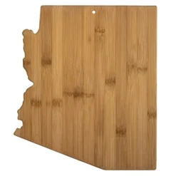 Arizona State Shaped Cutting Board, Natural Bamboo