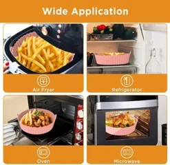 G3 Kitchenware 2-Pack Air Fryer Silicone Liners | Non-Stick Reusable Silicone Air Fryer Liners| Air Fryer Silicone Pot Baking Tray Basket| 8.5 Inch, 5QT – 8QT (Pink&Red) 13 G3 Kitchenware 2-Pack Air Fryer Silicone Liners | Non-Stick Reusable Silicone Air Fryer Liners| Air Fryer Silicone Pot Baking Tray Basket| 8.5 Inch, 5QT – 8QT (Pink&Red) -Kitchen Island Sale 51T70s7nK3L