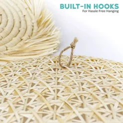 Woven Wall Basket Decor - Indoor & Outdoor Hanging Basket Wall Decor Set, Woven Baskets Rattan Wall Decor, Boho Wall Baskets For Wall Decor, Wicker Wall Decor Baskets, Woven Basket Wall Decor Set Of 7