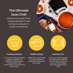 Smart All-in-1 Multi-Cooker, 10+ Cooking Functions, Built-in Scale, Guided Recipes, Steam, Cook, Knead, Bluetooth App Connectivity, 2.3 QT, White 9 Smart All-in-1 Multi-Cooker, 10+ Cooking Functions, Built-in Scale, Guided Recipes, Steam, Cook, Knead, Bluetooth App Connectivity, 2.3 QT, White -Kitchen Island Sale 51TVQ8Oq5eL