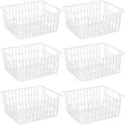 15.2" Metal Wire Baskets For Organizing 6 Pack, Household Pantry Storage Freezer Organizer Bins With Handles, Freezer Baskets For Upright Freezer, Refrigerators, Kitchen Cabinets, White 21 15.2" Metal Wire Baskets For Organizing 6 Pack, Household Pantry Storage Freezer Organizer Bins With Handles, Freezer Baskets For Upright Freezer, Refrigerators, Kitchen Cabinets, White -Kitchen Island Sale 51TVioKBHxL. AC