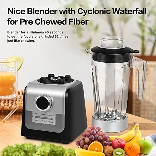 1300W Countertop Blender ,Professional Grade Countertop Blender, High Speed Blender, High Performance For Ice Crushing, Juicer, Smoothie, Soymilk Or Nut Butter Maker, Precision Smart Variable Speed, Stainless Steel Blades, Silver 3 1300W Countertop Blender ,Professional Grade Countertop Blender, High Speed Blender, High Performance For Ice Crushing, Juicer, Smoothie, Soymilk Or Nut Butter Maker, Precision Smart Variable Speed, Stainless Steel Blades, Silver - Image 3