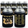 90th Birthday Can Cooler Sleeves Pack Of 12- 1933 Sign -90th Anniversary Decorations - Dirty 90th Birthday Party Supplies - Black And Gold Ninetieth Birthday Cup Coolers