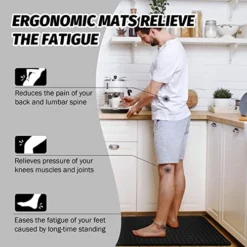 Kitchen Floor Mat Set Of 2 Anti Fatigue Mats Cushioned Black Kitchen Rugs Waterproof & Non Skid Kitchen Rugs And Mats Ergonomic Comfort Standing Kitchen Mats For Floor Office Sink Laundry -Kitchen Island Sale 51U8sdt0gRL