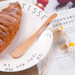 Wooden Butter Knife Cheese Spreader 6.5", Set Of 6, Restaurant Grade -Kitchen Island Sale 51UHjLnD83L